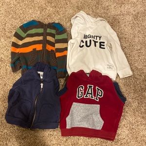 4 12-18 month sweatshirts